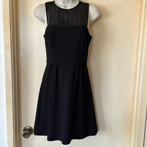 Banana Republic black mini dress with sheer top size 0P